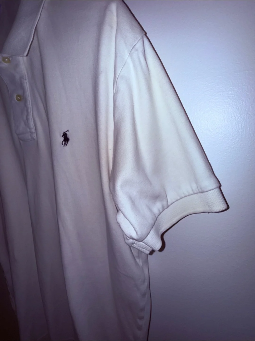 Ralph Lauren White Short-Sleeve Polo with Pony Logo